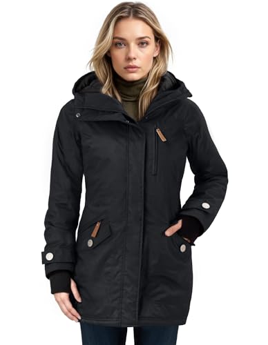berydale Winterjacke Damen Parka I Warme Übergangsjacke Damen I Atmungsaktiv, Wind- und Wasserdicht I Wintermantel mit Thermowattierung