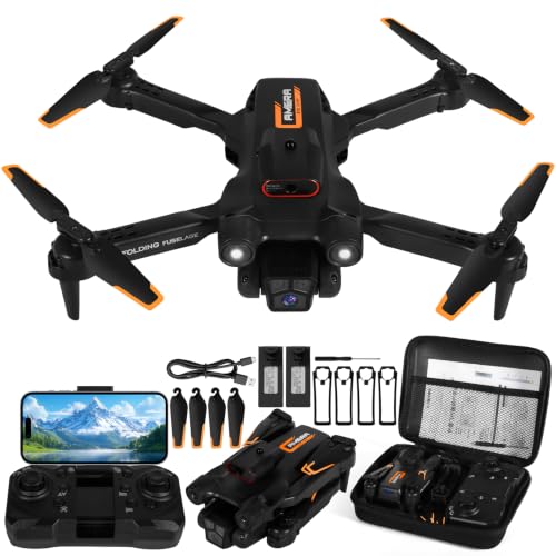 NXPZ Drohne mit Kamera 4K, Faltbare Drohne, 360° Flip, Ein-Knopf Start/Landung, Headless Mode, Höhenhalten, Routenflug, Geschenkwahl für Erwachsene Und Anfänger, 2 Batterien