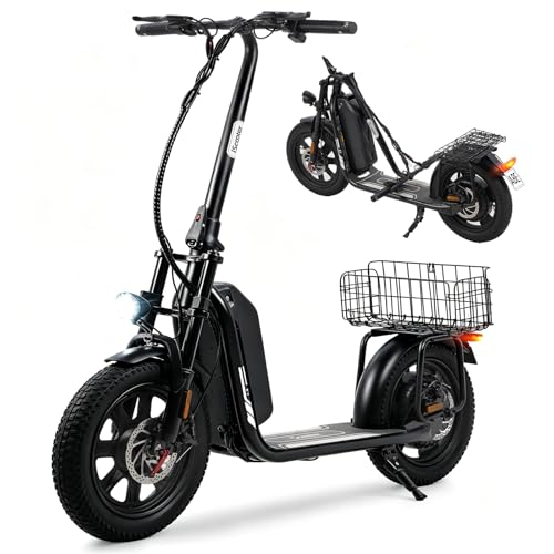 iScooter F7 E Scooter mit Straßenzulassung, 36V 20,8Ah,16 × 3.0 Zoll Fat Tire E Roller mit 100KM Max Reichweite und 20 km/h Höchstgeschwindigkeit, 500W Motor, Elektroroller mit App