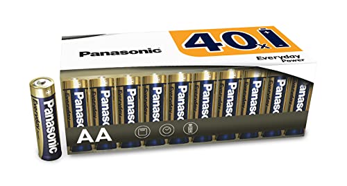 Panasonic Everyday Power, AA Alkaline Batterien, 40er Pack, plastikfreie Verpackung, Mignon/LR6, Amazon Exclusive