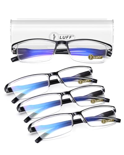 LUFF 4Pcs Anti-Blue-Ray-Lesebrille Tragbare Ultraleichtleser(2.0X)
