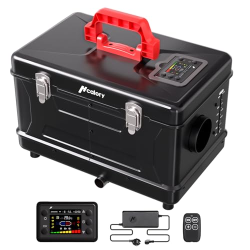 8kW Diesel Standheizung, Toolbox Compact 2S 220-240V AC & 12/24V DC, 0,12–0,36 l/h Tragbare Dieselheizung mit APP & Adapter, Adaptiver Plateau-Modus 5500m max,Leiser Betrieb ohne Ticken, 2025 Upgrade