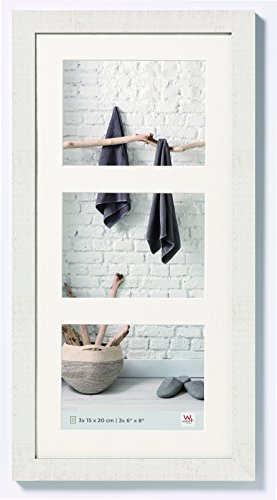 walther design Bilderrahmen polarweiss 3X 15x20 cm Galerie mit Passepartout, Home Holzrahmen HO352V