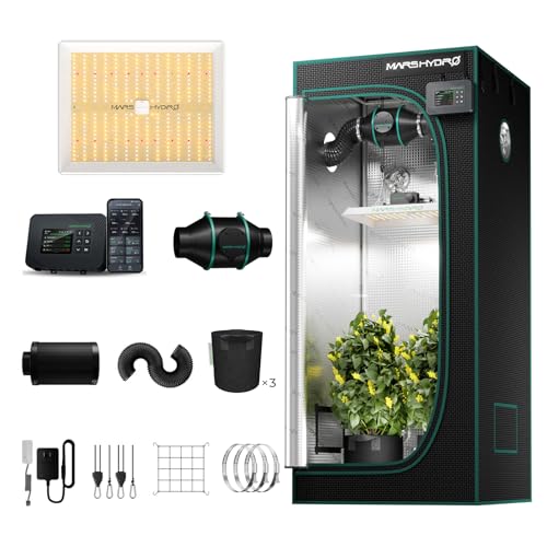 MARS HYDRO TS1000 Growzelt Komplettset, 80X80X160cm Smart Grow System