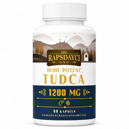 Hohe Potenz TUDCA (1200 mg pro Portion), 60 Kapseln - Tauroursodeoxycholsäure Gallensalze | Nicht-GVO, Glutenfrei
