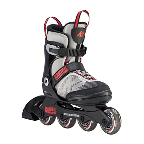 K2 Skates Jungen Inline Skates Raider, Grey - red, 30D0101.1.1.L