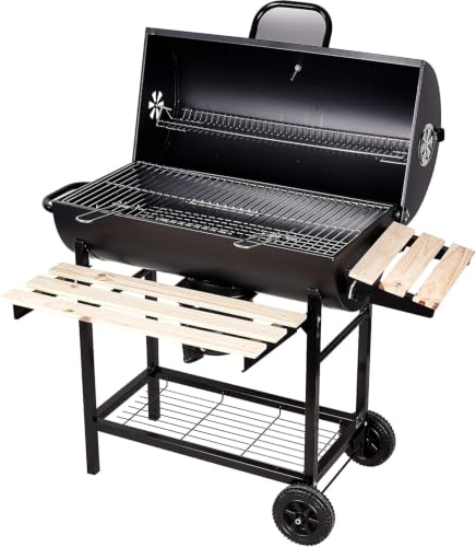 SunJas Grillwagen Holzkohlegrill Standgrill Grillfläche 70 x 38,5 cm