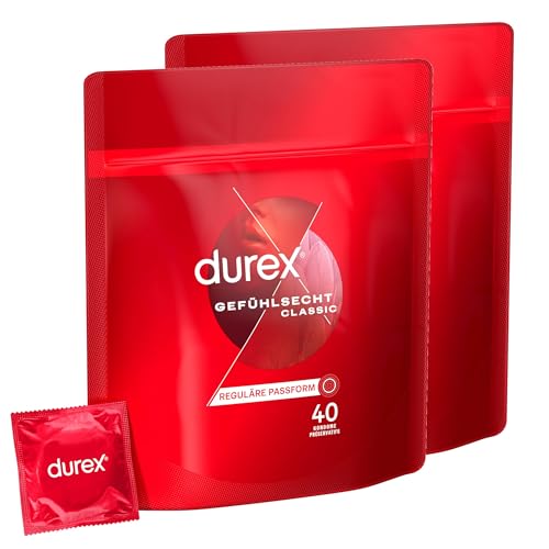 Durex Gefühlsecht Kondome 40 Stück 2er Pack