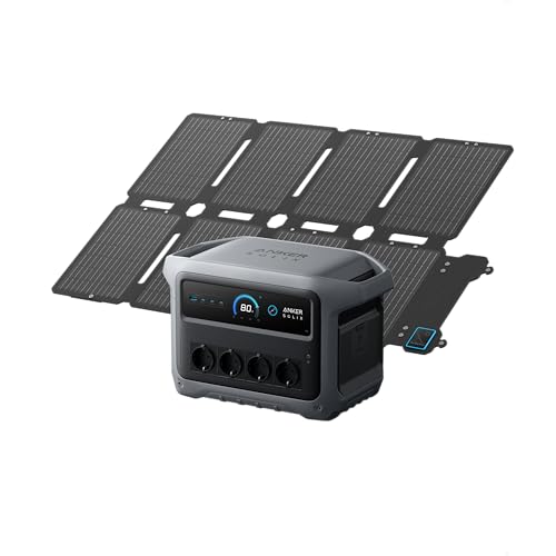Anker SOLIX C1000 Gen 2 Powerstation mit 100W Faltbares Solarpanel, 1024Wh