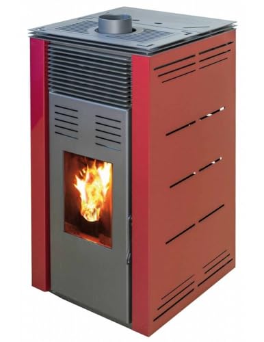 JOIMA - Pelletofen ohne Strom Natur Style Modell 8 kW (Bordeaux)