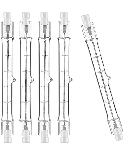 Jaenmsa R7S Halogen Leuchtmittel 118mm 200W 230V, 5er Pack Halogenstab, Dimmbare Birne für Baustrahler, Arbeits- und Landschaftsbeleuchtung, Wohnzimmerleuchten