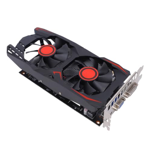 Gugxiom GPU -Grafikkarte, 6 GB GDDR5 192bit Double Fan Graphics Card für Gaming, Computergrafikkarten Unterstützt DVI VGA HD Multimedia Interface