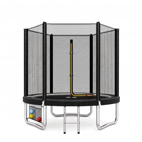 JUMMICO Trampolin Outdoor Ø 183/228/305/366/427 cm, GS-Zertifizierung Gartentrampolin für Kinder mit Leiter und Seitentasche