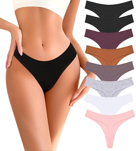 READY TO LOVE String Tanga Damen Baumwolle Sexy Unterhosen Damen Baumwoll Unterwäsche Frauen Bikini Set Slip Tangas Pantys Damen Cotton Thongs Underwear Women 9er Pack