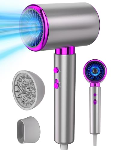 DMTIVMG Föhn 2400W Ionen Haartrockner mit Diffusor & Kaltluft