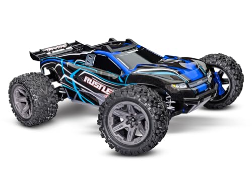 TRAXXAS Rustler 4x4 blau RTR BL-2S Brushless ohne Akku/Lader 1/10 Stadium Truck