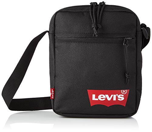 Levi's Men's Mini Crossbody Solid (Red Batwing) Cross Bag, Regular Black, One Size