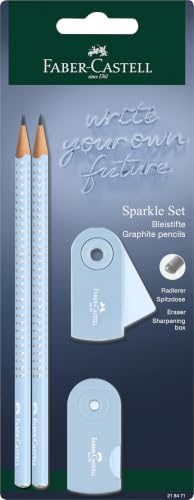 FABER-CASTELL - Schreibset Sparkle Sky Blue, 4-teilig
