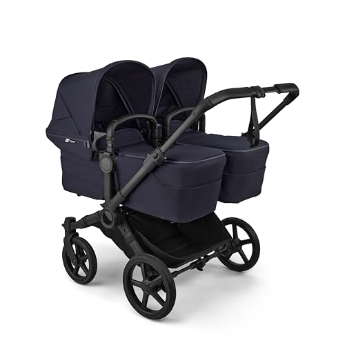 Bugaboo Donkey 5 Twin Zwillings-Kinderwagen, verbessertes Side by Side Design, wendbarer Sitz, Ein-Hand-Lenkung und extra viel Stauraum, Deep Indigo