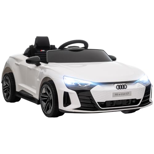 HOMCOM Kinder Elektroauto Audi RS E-tron GT 12V Kinderauto 2 Motor Weiß
