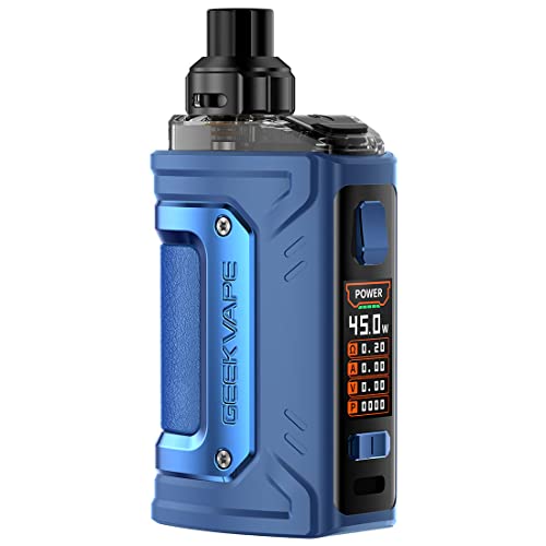 GEEKVAPE H45 Classic kit [AEGIS HERO 3 Pod Kit ] 45 W Built in 1400mah Battery 4ml Pod Cartridge B Coil(0.4Ω /0.6Ω) E Cigarette Vaporizer No Nicotine (Blau)