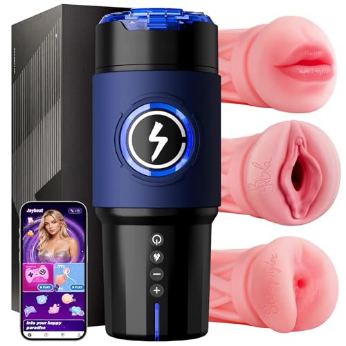 Elektrischer Masturbator Masturbieren für Männer 5 Stoßmodi & 360°Wärme, Sex Spielzeug für die Männer Signierte Taschenmuschi, KI Masturbatoren Penis Stimulator Vibratorensets Sex Toys