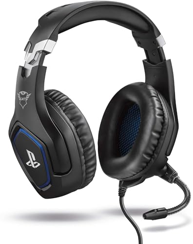 Trust Gaming Headset GXT 488 Forze - Offiziell Lizenziert für Playstation - PS4 und PS5 Headset mit Klappbarem Mikrofon und Einstellbarem Kopfbügel, 3.5mm, Over-Ear Kopfhörer mit Kabel - Schwarz