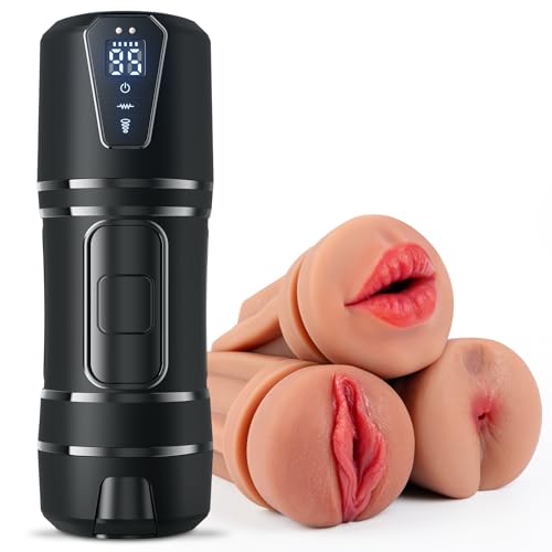 Elektrischer Masturbator Masturbieren für Männer 9 Teleskopfunktion & 5 Rotierend & Saugen, Sex Spielzeug für die Männer Vibratorensets, Taschenmuschi Masturbatoren Penis Eichel Stimulator Sex Toys