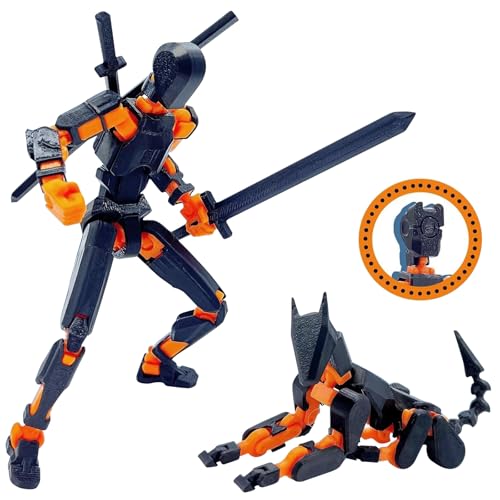 HTTDSLF T13 Action Figure Satz (Zusammengebaut), 3D-Gedruckter Mehrgelenke, Dummy 13 Actionfigur, 3D Druck Actionfiguren mit Mehreren Gelenken, Desktop-Dekorationen für Spielliebhaber Spielzeug