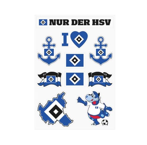 Hamburger SV HSV Aufkleber Sticker Set 10-teilig; schöne unterschiedliche Motive