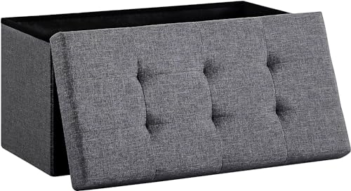 Zedelmaier Sitzbank mit Stauraum, faltbar, 76 x 38 x 38 cm, Dunkelgrau