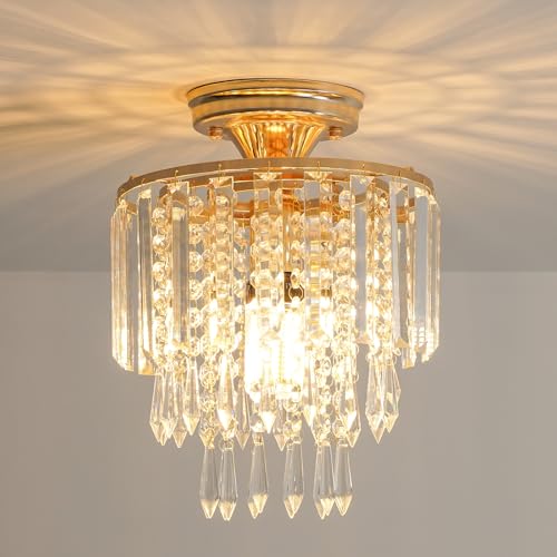 FRIDEKO HOME Kronleuchter Kristall Deckenleuchte Kristall Deckenlampe