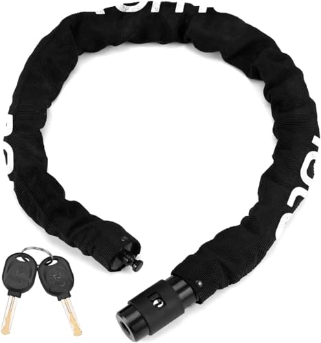 Fahrradschloss Hohe Sicherheit mit Schlüssel, 8mm verdickt E Bike Schloss Bike lock Motorrad Kettenschloss 360° drehbarer Schlosskopf, Schloss für e scooter/e roller/ebike/kinder fahrrad