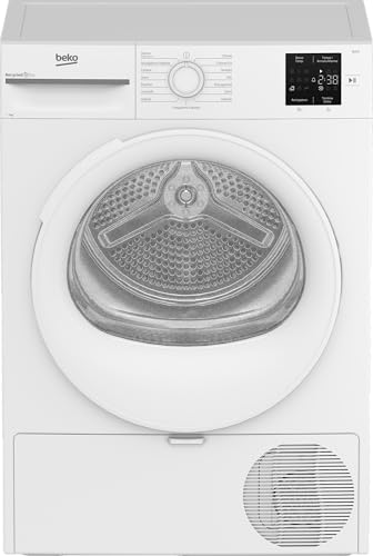 Beko BMT73EW Wäschetrockner, freistehend, 7 kg, Klasse D, digitales Display, 12 Programme, Steam Therapy, Motor 10 Jahre, Weiß – 84,6 x 59,8 x 54,5 cm (H x B x T)