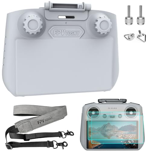 FPVtosky Mini 5/4 Pro RC 2 Sonnenblende I Joystick Schutz I Bildschirmschutz RC-2 Fernbedienung Sonnenschutz für DJI Mini5/ Mini4 Pro/Air 3/Flip/Neo/Avata 360, für DJI Mini 5/4 Zubehör (3 in 1 Kit)