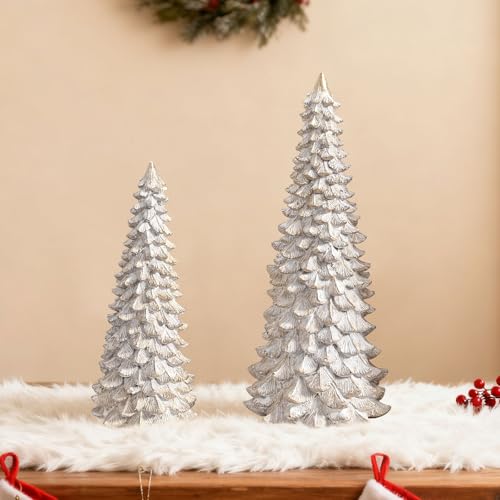 Weihnachtsdekorationen für Innen 2 Stück Weihnachtsbaumfiguren Weihnachtsdeko kleines Weihnachtsbaum-Set, Dekorative Weihnachtsbäume