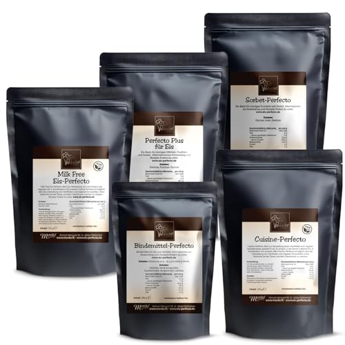 StarterSet Milk Free Eis-Perfecto für milchfreies & veganes selbstgemachtes Eis│ Nur natürliche Zutaten – keine Chemie│ Optimal für cremiges, leckeres Speiseeis