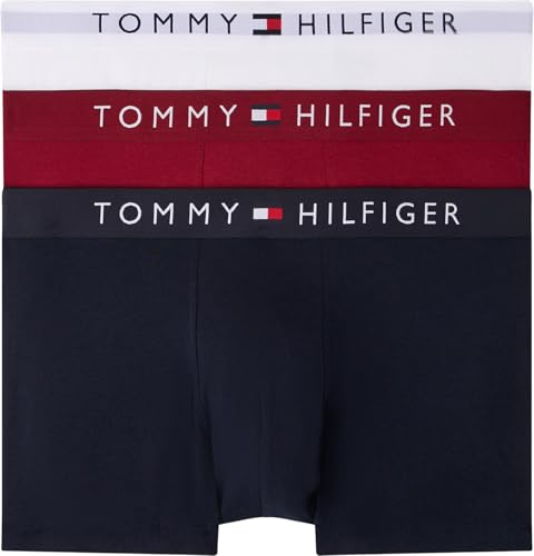 Tommy Hilfiger Herren Boxershorts Trunks Unterwäsche, Mehrfarbig (des Sky/White/Rouge), M