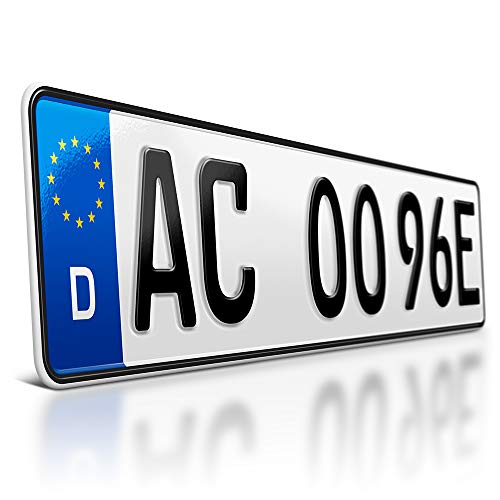 schildEVO 1 E-Kennzeichen | OFFIZIELL amtliche Nummernschilder | Elektroauto & Hybrid Auto | Autokennzeichen Elektro | DHL Versand