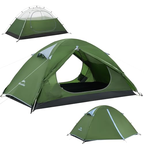 Naturehike Bleik Ultralight Kuppelzelt Wasserdicht (3000mm) Zelt 2-3 Personen Leichtes Zelte für Camping, Wandern & Trekking (Grün/2 Personen)