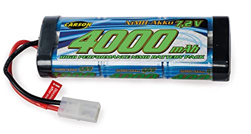 Carson 500608225-7,2V/4000mAh NiMH Race Akku TAM, wiederaufladbar, mit Tamiya Stecker, Akkupack für RC Auto, Ersatzzakku ferngesteuertes Fahrzeug, hochwertig, Modellbau, Mehrfarbig