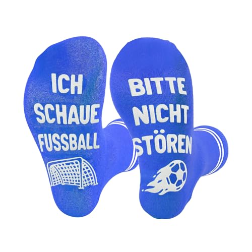 Lustige Fussball Socken für Männer, Fussball Fanartikel Geschenke für Männer Fußball Geschenke Jungen Kinder Damen Herren Geburtstagsgeschenk Weihnachtsgeschenke für Männer