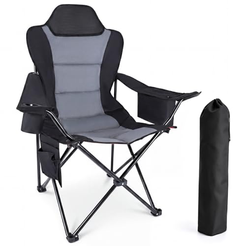 YEAUPE PRO Campingstuhl Faltbar Bequem Gepolster, 150 KG Belastbar