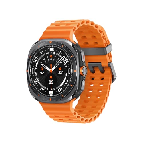Samsung Galaxy Watch Ultra (2025) Smartwatch mit Galaxy AI, Fitness-Uhr, Marine Band, Titan-Gehäuse, Schnellbutton, Dual-GPS, 64 GB Speicher, 47 mm, LTE, Titanium Gray, 3 Jahre Herstellergarantie