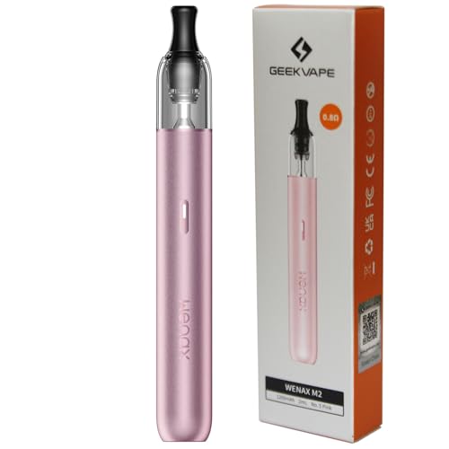 GEEKVAPE Wenax M2 Kit 0.8ohm (14-16W) Eingebaute 1200mAh Batterie Vape Fit wenax M1 Patrone MTL/Auto Draw Aktivierter Verdampfer Kein Nikotin (Nr.5 Rosa)