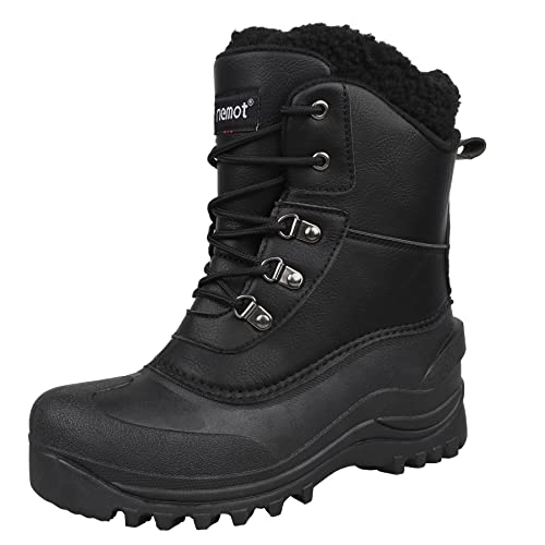 riemot Winterstiefel Damen Herren Wasserdicht Gefüttert Schneestiefel Warme Snow Boots Rutschfest Winter Schuhe