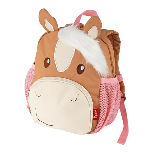 SIGIKID Mini Rucksack Pony Love Kinderrucksack für Krippe, Kita, Ausflüge empfohlen für Mädchen ab 2 Jahren, Rosa/Braun/Pony