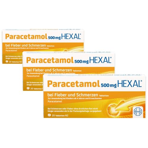 PARACETAMOL 500 mg HEXAL bei Fieber und Schmerzen Tabletten (3x20 St)