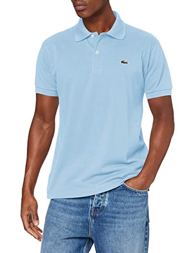 Lacoste Herren Polo-Shirt Kurzarm L1212, Männer Polo-Hemd,2 Knopf,Regular Fit,Blau,4