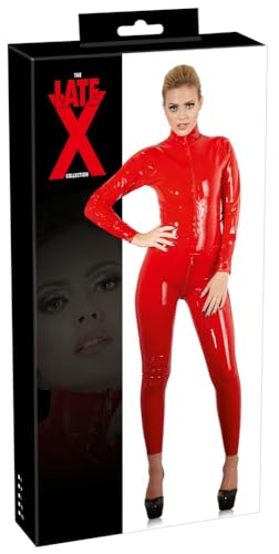 Late X, Latex Catsuit, Rot, Größe XXL